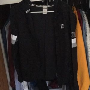 black zip up VS PINK